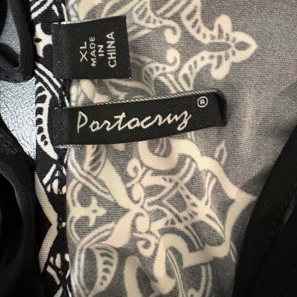 black and white patterned tank dress size XL. - Picture 6 of 7